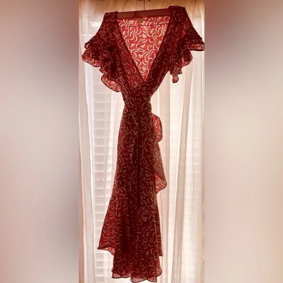 Max Studio | Dresses | Absolutely Gorgeous Max Studio Red Flowy Dress Size  Medium Wrap Around | Poshmark